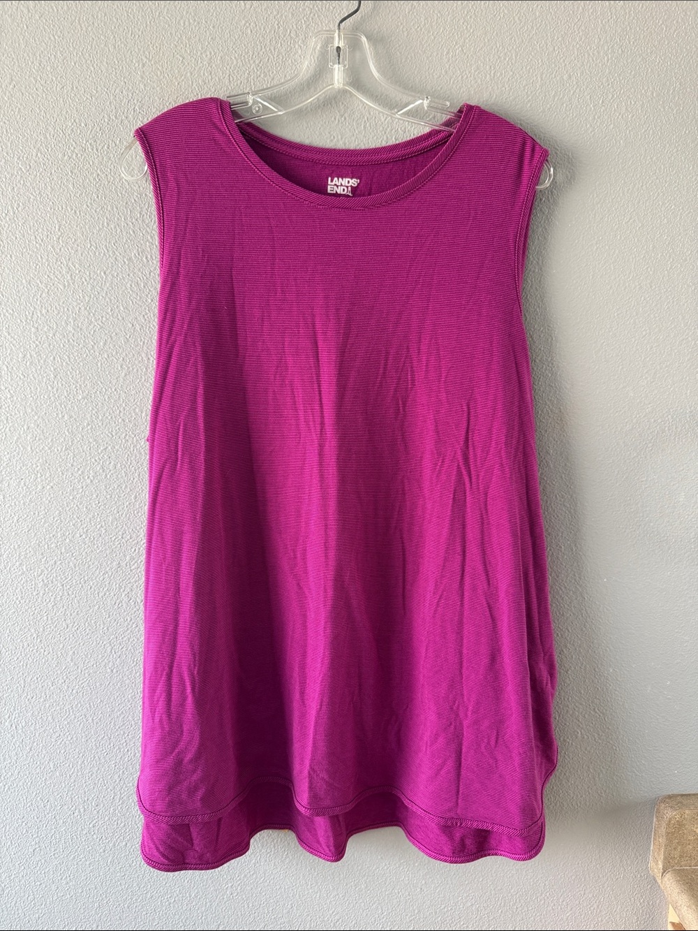 Lands' End Women's Magenta Swing Tank Top-SZ 2X